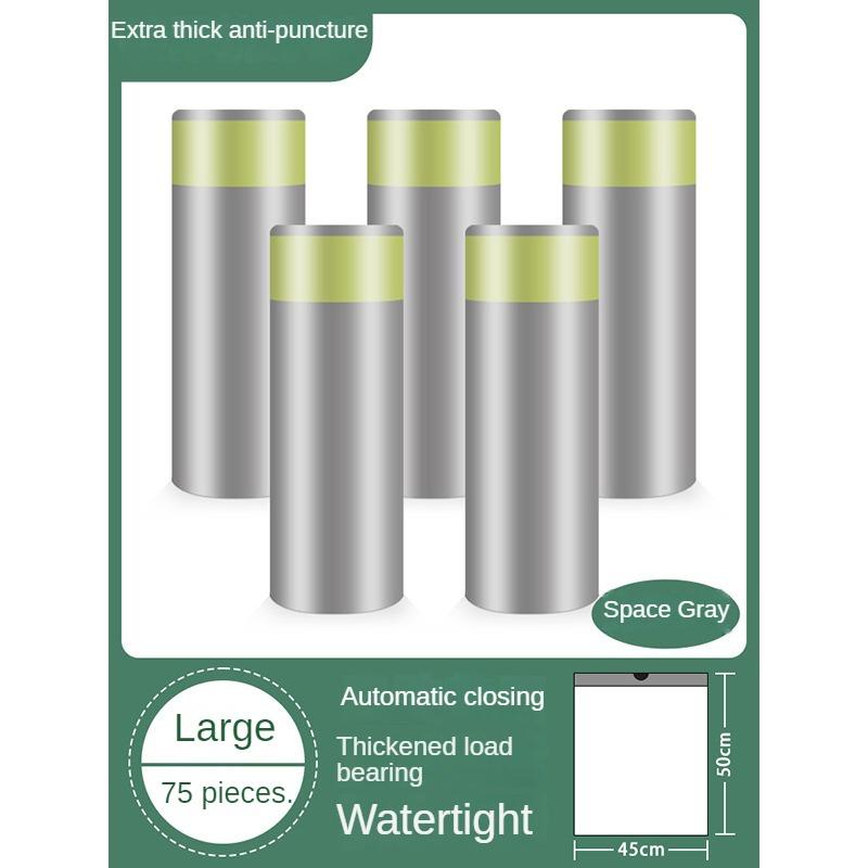 

Негрязные мешки для мусора на шнурке, увеличенные и утолщенные бытовые кухонные одноразовые портативные бытовые пластиковые пакеты на шнурке 45x50cm