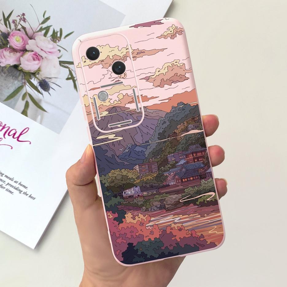 For Vivo V30 Pro Case V2319 Cute Fashion Cartoon Back Cover 6.78'' Soft Silicone Phone Case For Vivo V30 V 30 Pro VivoV30 Bumper