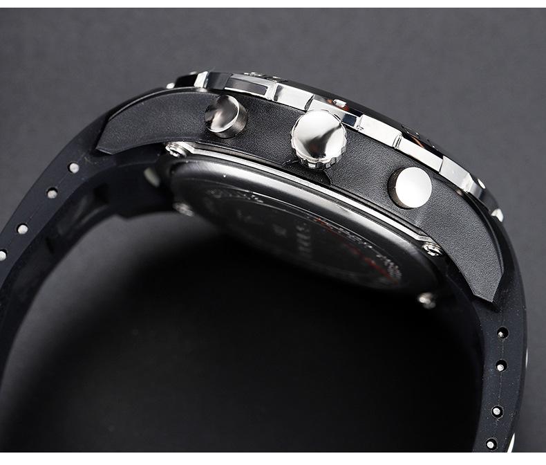 Sanda Multifunctional Waterproof Sports Watch for Students and Men - Black Technology Style