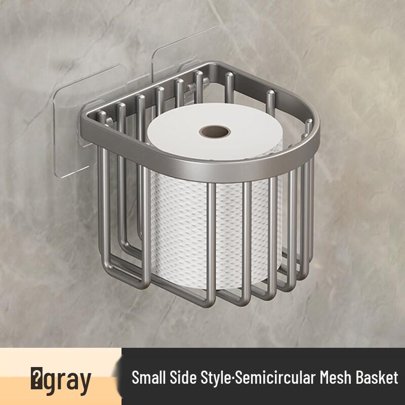 LIEI Drill-Free Bathroom Storage Shelf with Tissue Box