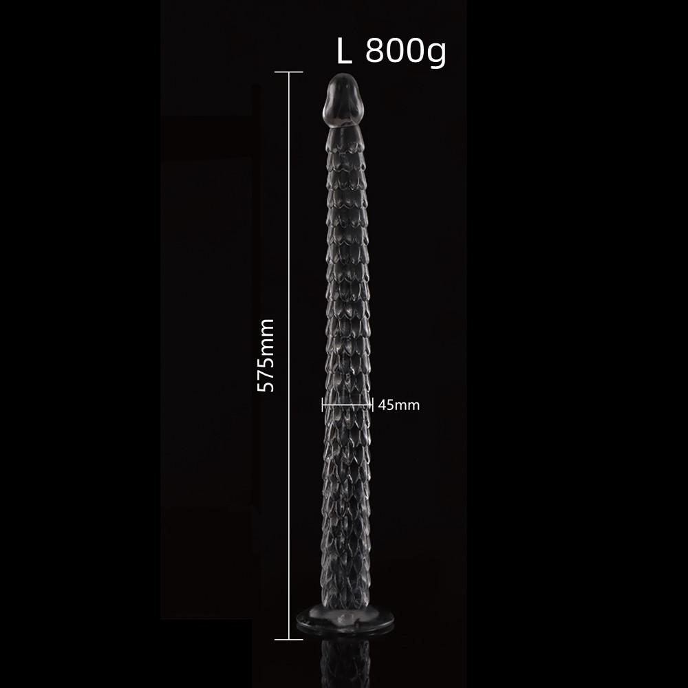 Deep Transparent Dragon Whip Dildos Female Climax Masturbation Device Soft Chrysanthemum Anal Massage Stimulating Sex Toys