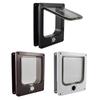 4 Ways Locking Cat Flap Door with Security Lock Easy Installation Weatherproof Self-Closing Pet Door Anti Pet Turn Knob