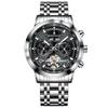 Tourbillon Watch for Men Waterproof Stainles Steel Hand Clock Date Men's Watches Luxury Brand Wristwatch