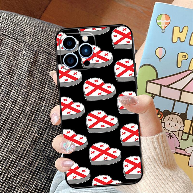 Georgia Flag Phone Case For iPhone 14 16 15 Pro Max 11 12 13 Pro Max Mini XR 16e 16 15 Plus Bumper Cover