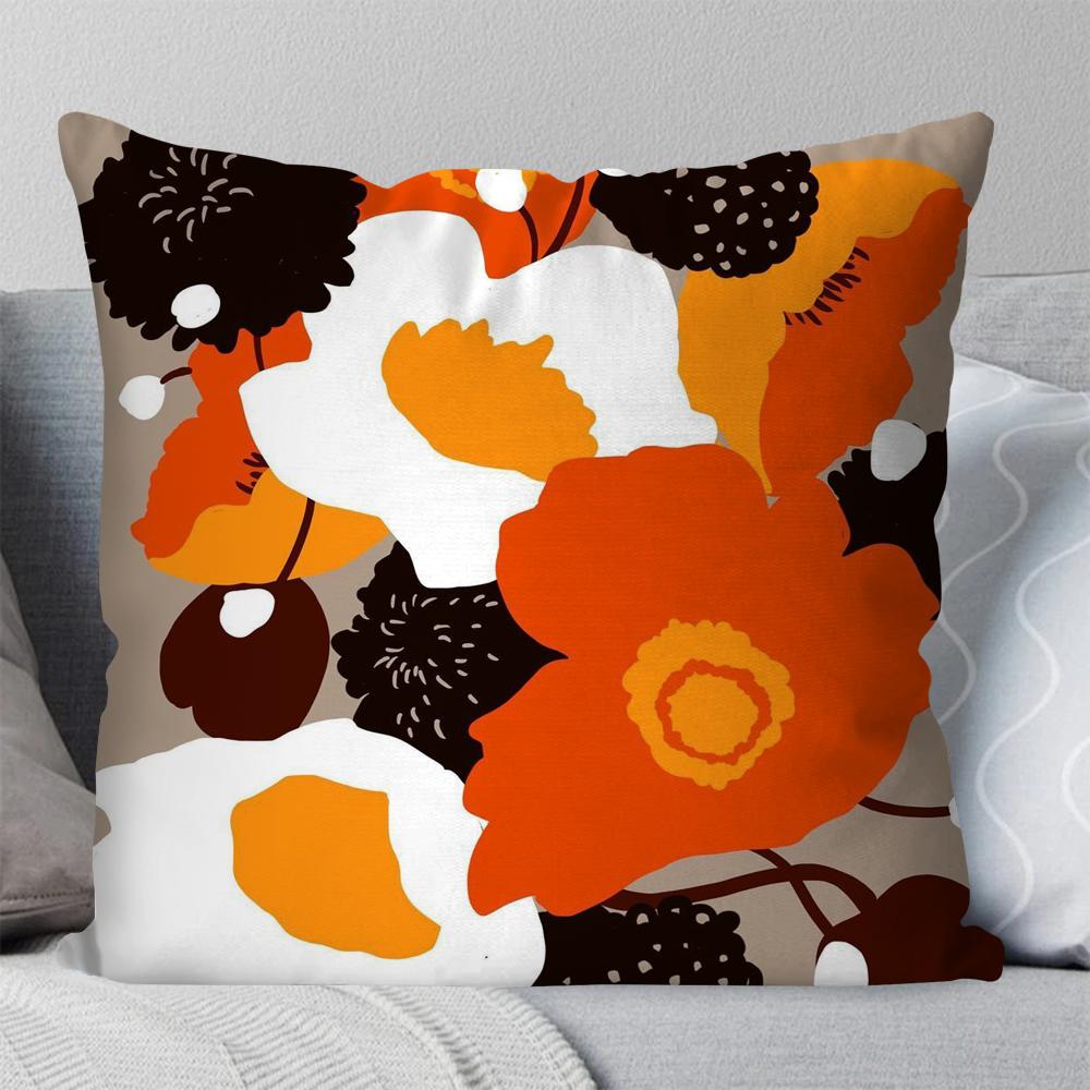 Colorful Flowers Pillow Case Square Pillow Bedroom Sofa Leisure Comfort Cushion Car Living Room Home Decoration 40X40