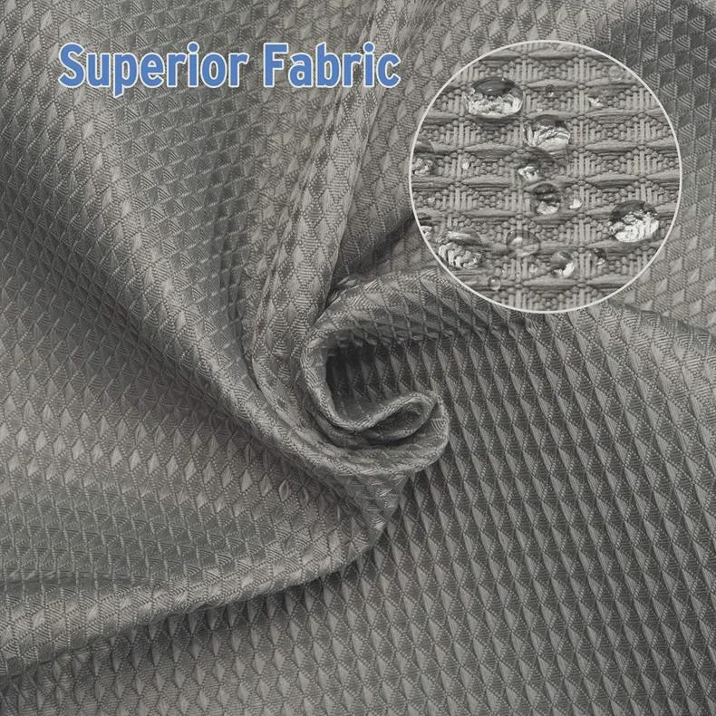 Voděodolný sprchový závěs s vaflovým vzorem, odolný proti plísním, 240 g