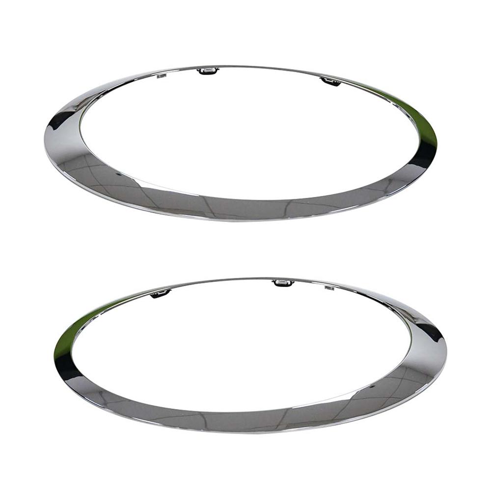 51137149905 1Pair Car Headlight Ring Bezel Trim Surround Cover For BMW Mini Cooper S R55 R56 R57 Clubman 2007-2015 51137149906 Silver Plated