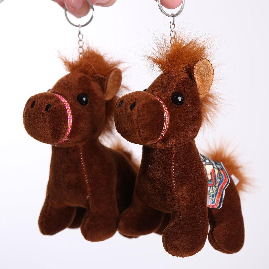 Pony Animal Plush Keychain Toy Stuffed Doll For Gift Collection Decorations