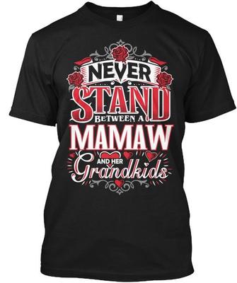 Mamaw And Her Grandkids T-Shirt Made In the USA Size S To 5XL