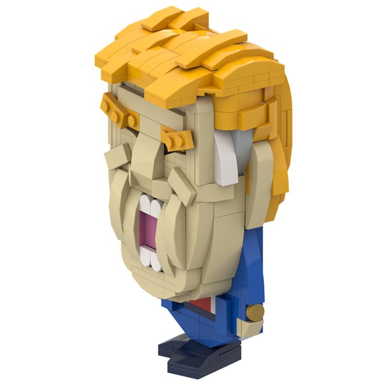 Trump Model Building Blocks Cartoon Action Figures US Presidential Candidate DIY Creative Assembled Brick Toy Kids