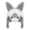Maschera Testina Animale Peluche Copricapo Fursuit Accessori Costume Cosplay Maschera