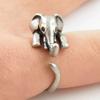 Cute Mouse Shape Open Ring for Women Antique Silver Color Modern Fashion Girls Finger Accessories Hip Hop Party Jewelry