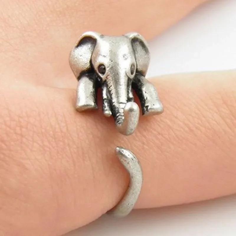 Cute Mouse Shape Open Ring for Women Antique Silver Color Modern Fashion Girls Finger Accessories Hip Hop Party Jewelry