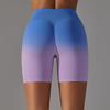 Bezešvé sportovní šortky Gradient s vysokým pasem Ženy Hip Lift Jóga Kalhoty Kalhoty Běžecké kalhoty
