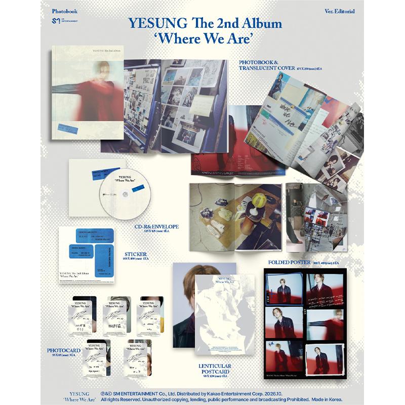 [Pre-order] YESUNG (SUPER JUNIOR) - 2ND Album [Where We Are] Photobook Ver. (Online Benefit)