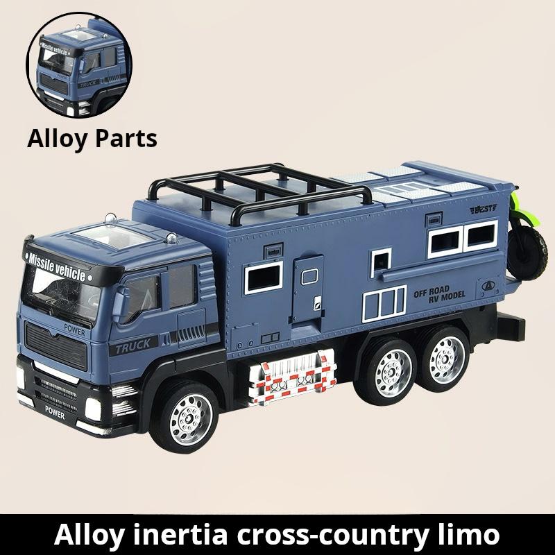 1/24 Maßstab Geländewagen Modell Miniatur Wohnmobil Spielzeug Metall Druckguss Türen Geöffnet Rückziehbar Campingwagen Modelle für Jungen