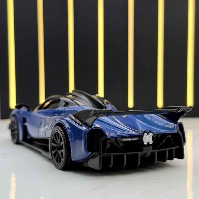 Simulation 1/32 Pagani Huayra R Super Sport Car Model with Sound and Light Children Boy Diecast Toy Vehicle Collection Miniature