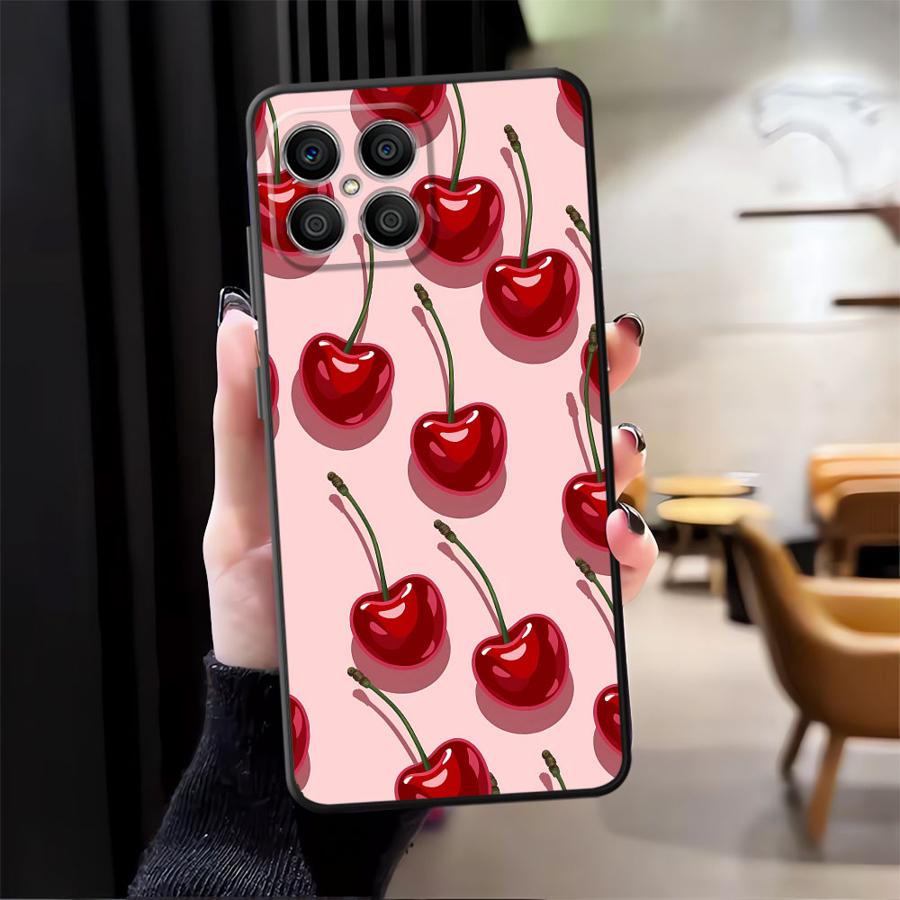 Cherry Pattern Funda Phone Cover Case for Honor Magic5Lite X7 X8 X5b 8X 90 200 400 Lite 70 X9a X6