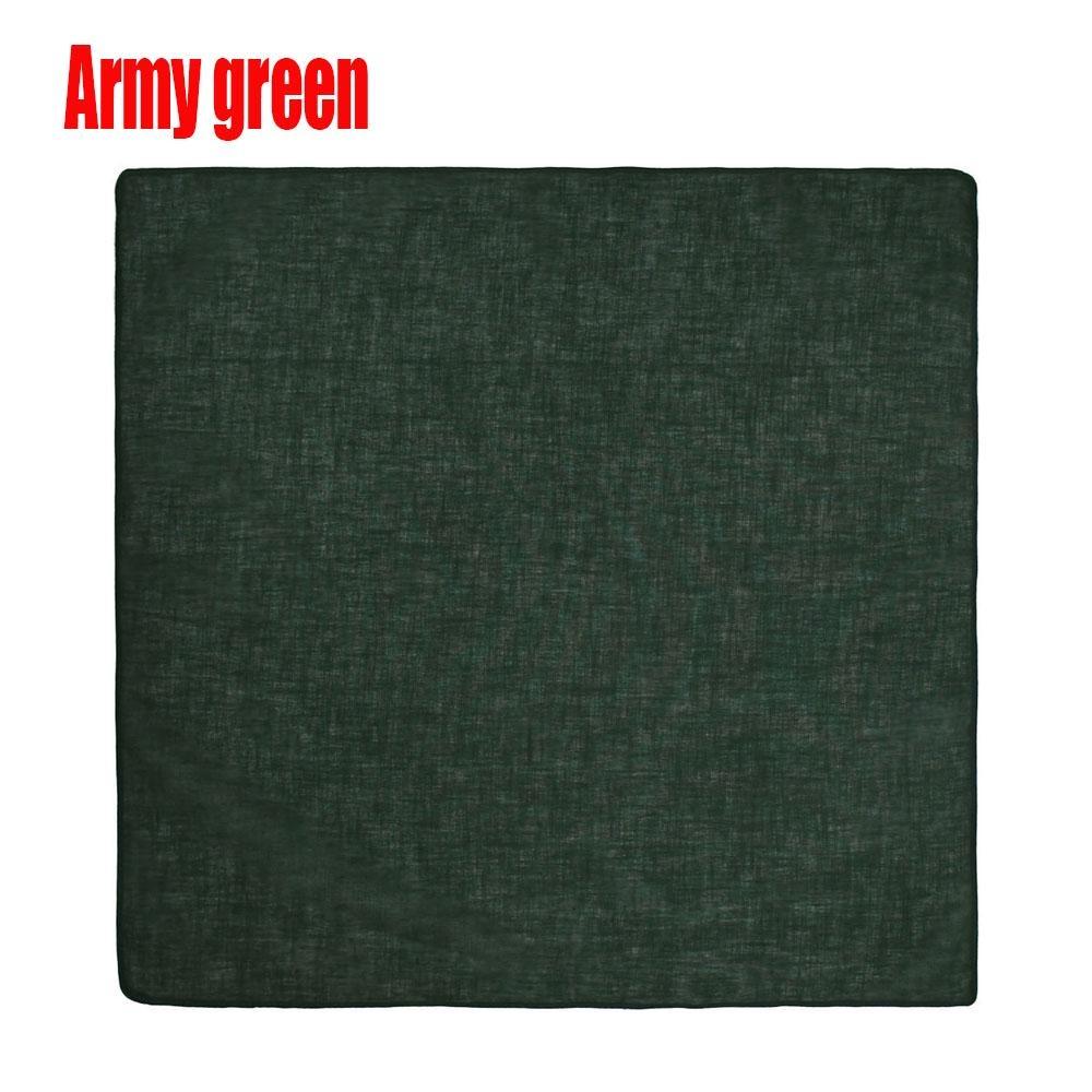 Cotton Square Neck Scarf Mixed Solid Colored Neckerchief Head Wraps Scarf Bandana Headband Scarf for Women Men Sport Outdoor