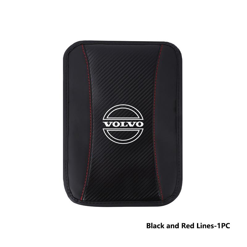 For Volvo Carbon Fiber Leather Car Armrest Pad Auto Center Console Cushion S60 S80 S90 C30 XC40 XC60 XC70 XC90 V40 V60 V90 T6