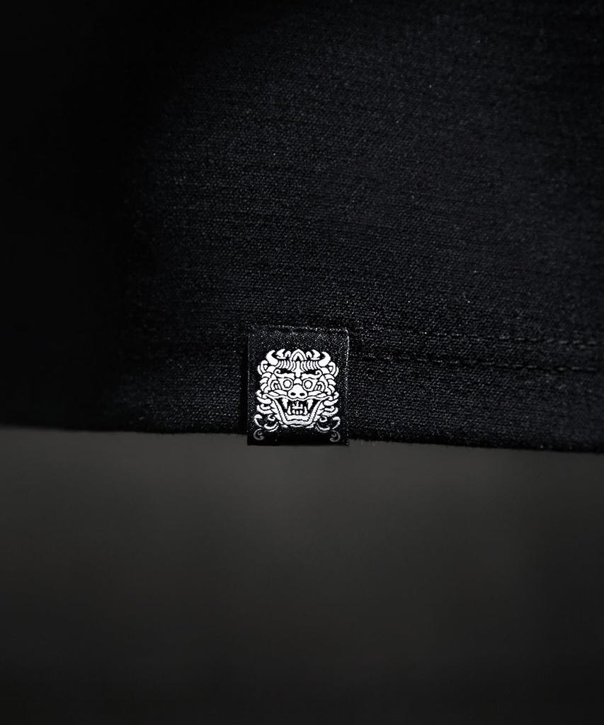 Kileutimuka Embroidered Turtleneck Short Sleeve T-Shirt Black