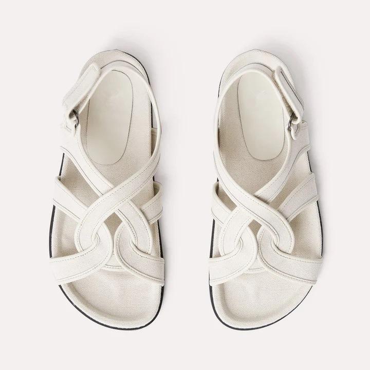 

Toteme Leather Vintage Roman Cross Leather Strap-on Platform Sandals Women s Summer Flat Beach Cool Slippers 38