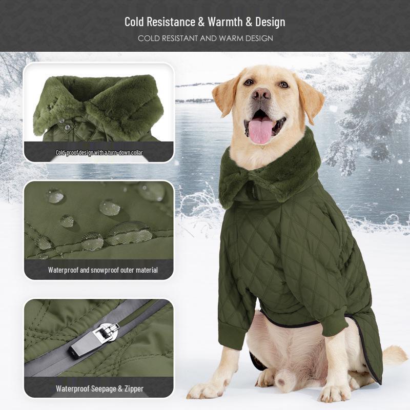 Winter Daunenjacke für mittelgroße und große Hunde - Winddicht, Warm, Zweibeiniges Design
