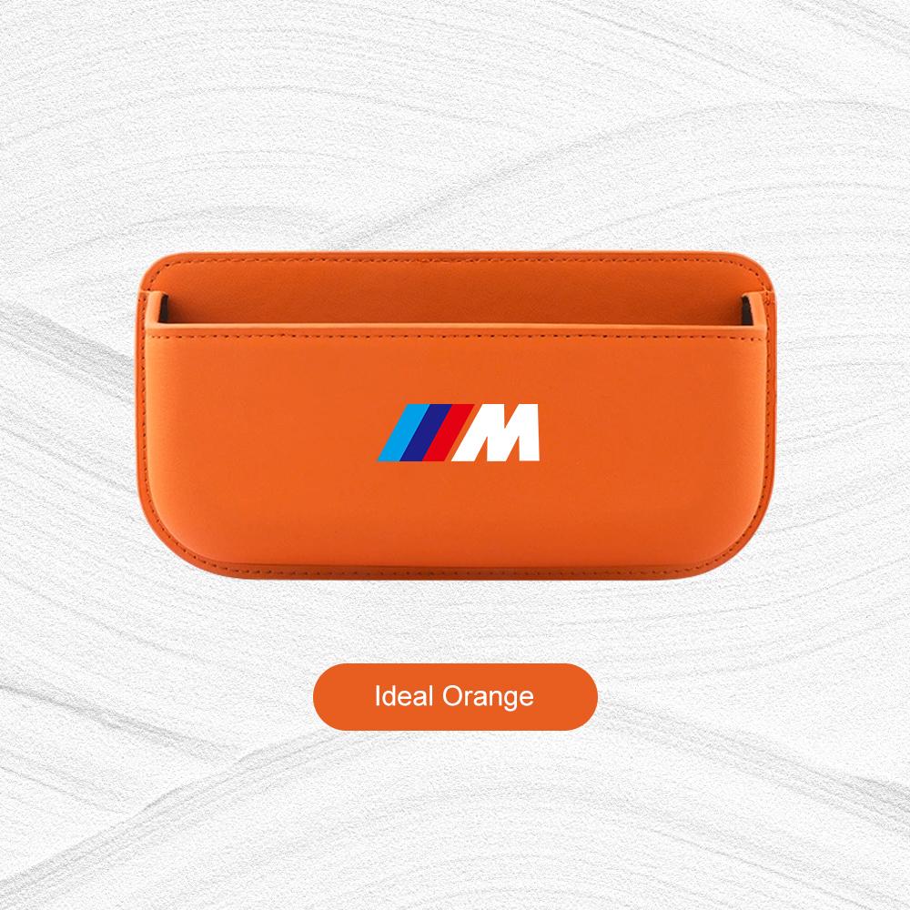 Leather Car Side Pocket Organizer Bag For BMW M M3 M5 E36 E39 E46 E60 E91 F48 F25 F15 F10 F01 X1 X3 Door Adhesive Storage Pouch npmk56
