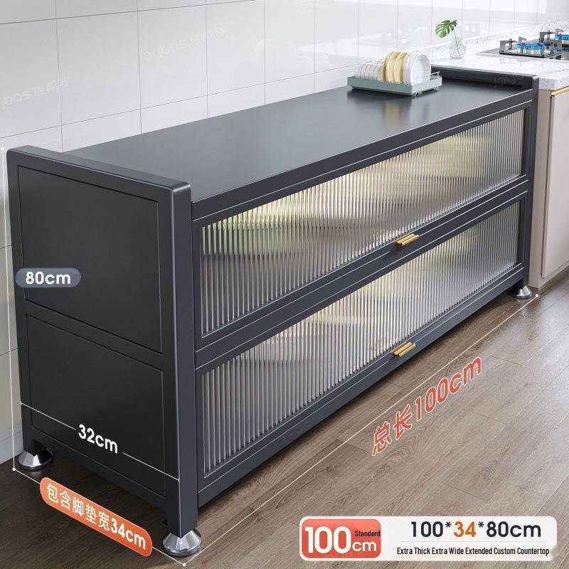 Étagère de Rangement Multifonctionnelle sur Pied et Buffet de Cuisine