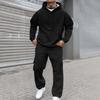 Men's Two-Piece Set, Hoodie & Elastic-Waist Cargo Pants For Casual Outdoor Sports