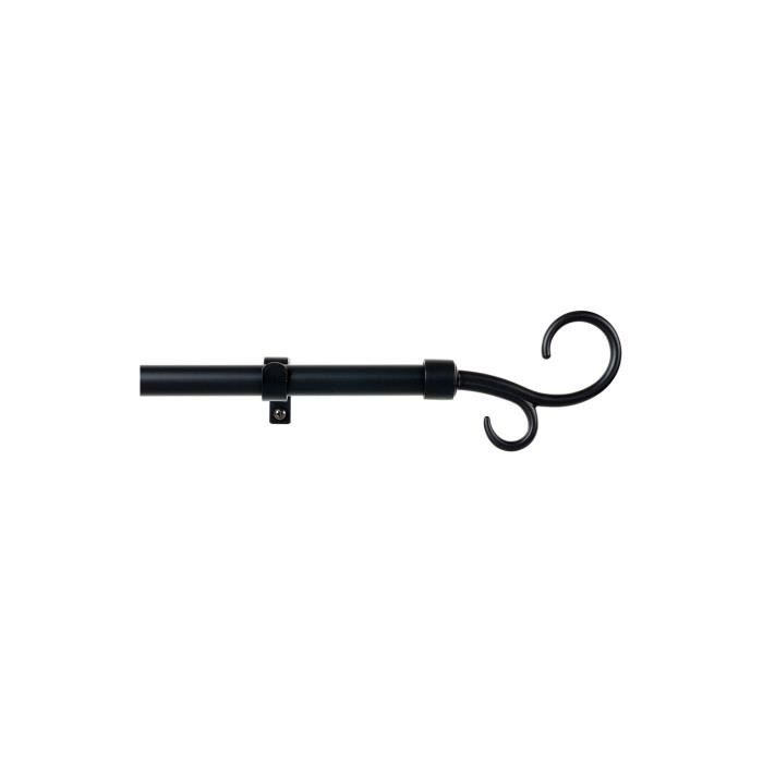 Kit Barre Rideau Baculo Extensible De 110 À 200cm Noir Stor Planet.
