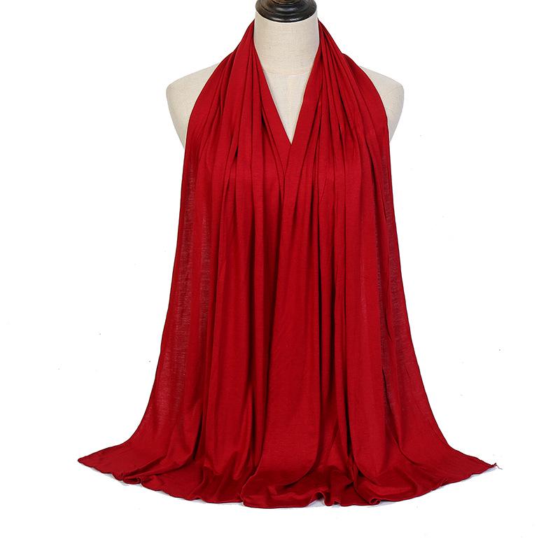 Modal Solid Color Long Scarf: High-Quality, Breathable, Soft Handfeel, Mercerized Cotton (YW125)