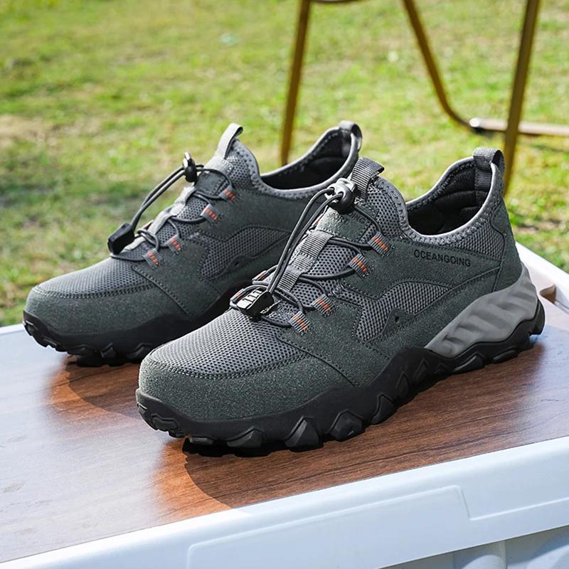 Herren Wanderschuhe Atmungsaktiv Bequem Klettern Trekking Sneaker für Herren Outdoor Rutschfest Lässig Sport Herren Laufschuhe