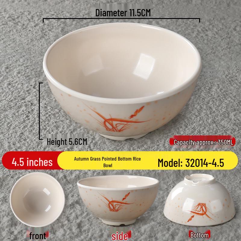 Autumn Grass Melamine Compartment Plate - Durable Dining Tableware for Restaurants, Schools, and Canteens