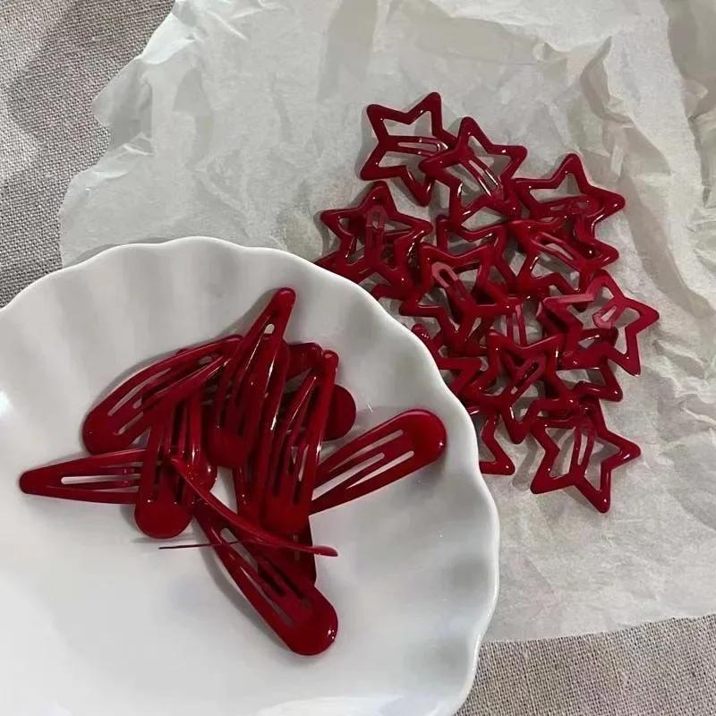 10 pieces per pack. New Red Star snap-on hair clips, summer hair clip set. Hair accessory. Lightweight and adorable.