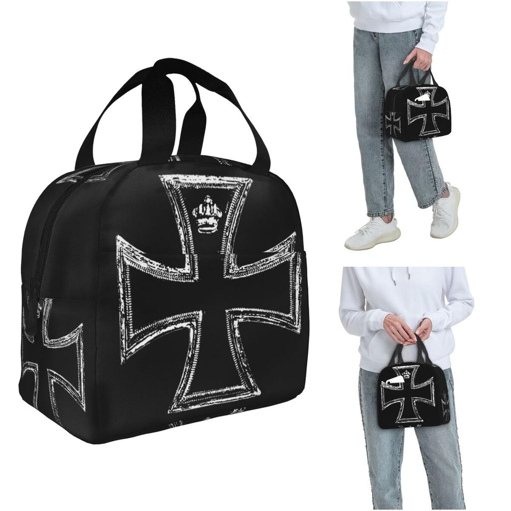 West Coast Iron Cross Choppers Insulated Lunch Bag for Women Children Portable Food Boxes Thermal Lunch Box Tote