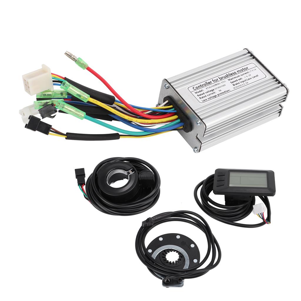 Electric Bicycle 17A Controller with KTLCD7U Display Panel Sensor Throttle for 350W Motor