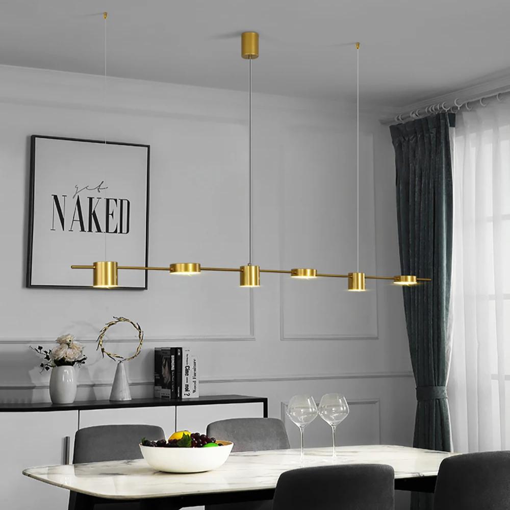 Moderní minimalistické závěsné svítidlo LED pásky Závěsná lampa Lustr Osvětlovací těleso pro kuchyňský bar Jídelní stůl