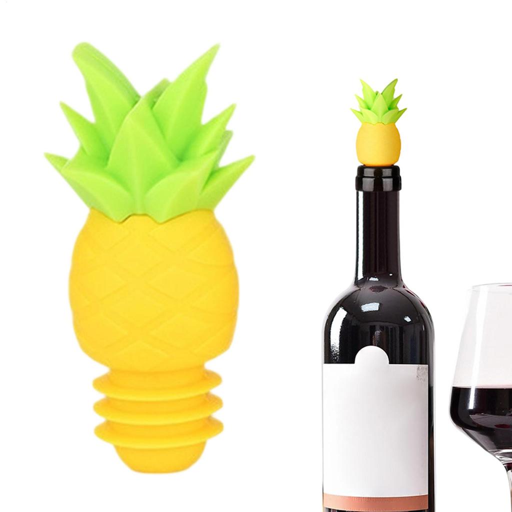 Pineapple Shape Wine Stopper Beverage Sealed Preservation Wine Stopper Funny Bottle Topper For Brandy Champagne Vodka Beer