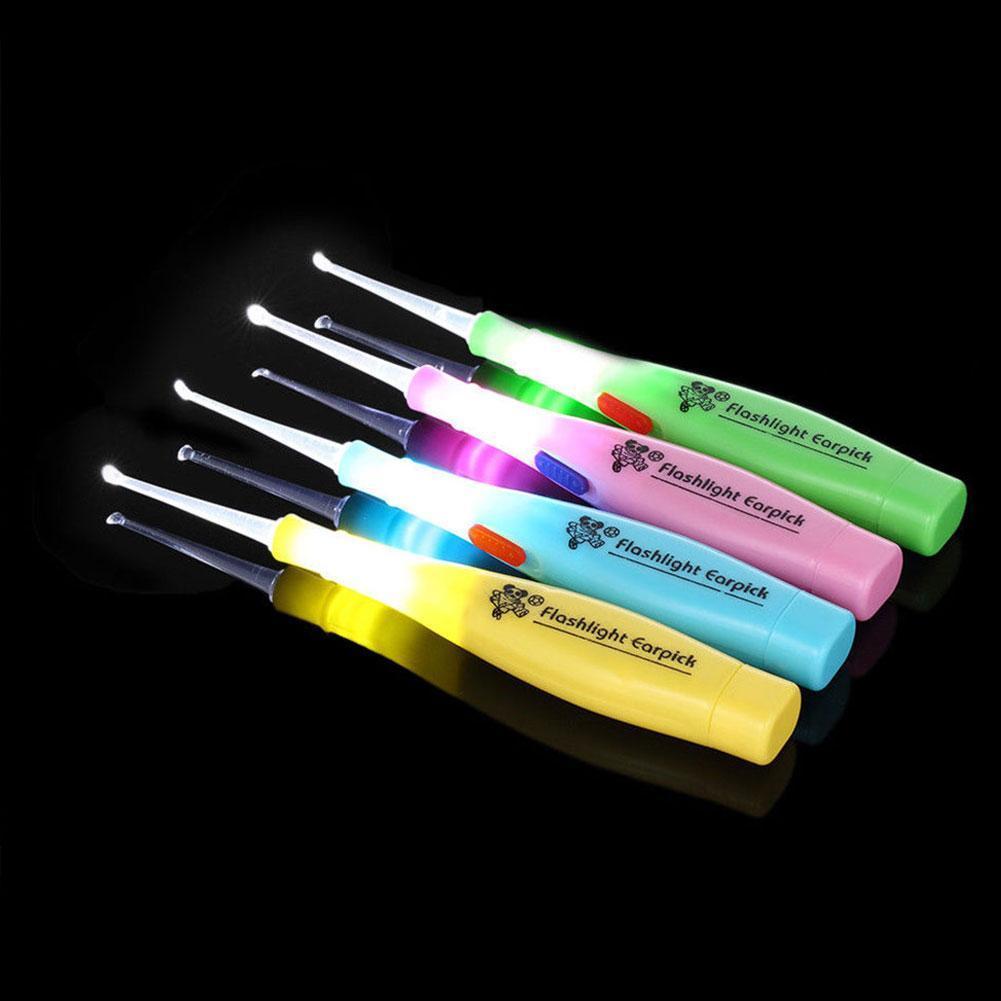 Tonsil Stone Remover Tool LED Light Earpick Stainless Steel Earwax Remover 3 Tips Irrigator Clean Ear Care Wax Cleaning Tools