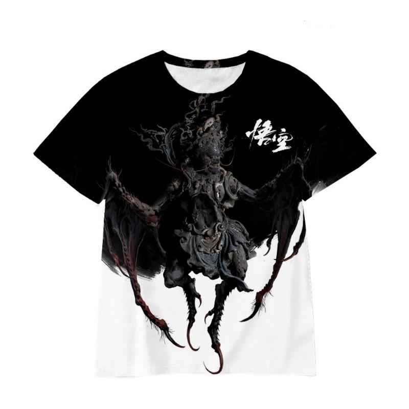 Wukong Cartoon Game 3D Digital Printed Loose Casual T-shirt