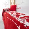 Chinese-style Red Sofa Towel. My Family Has A Chenille Sofa Cover Cloth That Is Suitable for All Seasons and A Rose Bouquet Sofa Cover Blanket.