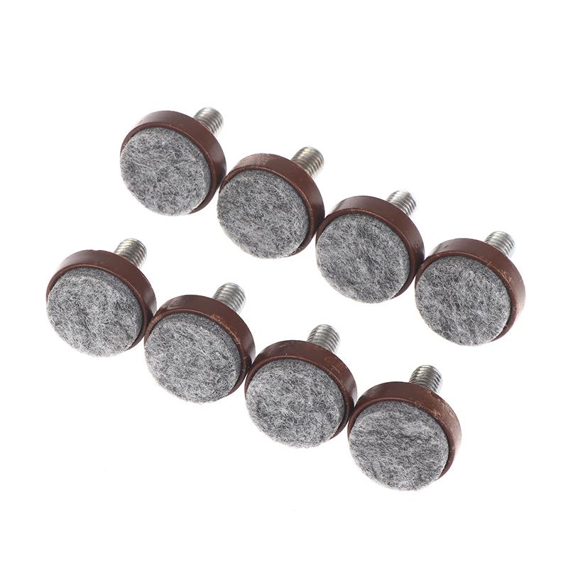 4/8 Peças Feltro Ajustável Redondo Parafusos de Perna de Móvel Antiderrapante M6 M8 Mesa Cadeira Armário Pés de Equilíbrio Almofadas