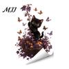 Spooky Glass Stickers Halloween Window Static Sticker, Ghost Castle Black Cat Print Decals, Creative Gift for Friends Waterproof PVC Cling