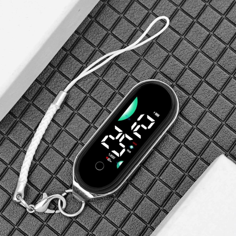 Silent School Clock Waterproof Pendant Keychain Watch Creative Electronic Hanging Watch  Children