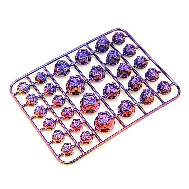 Electric Bike Motorcycle Hexagonal Screw Cap Modification Accessories Electroplated and Burned Titanium Screw Decoration