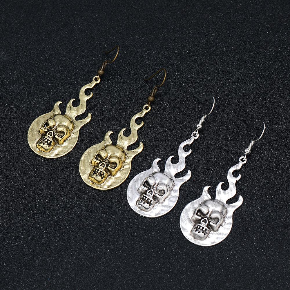 Halloween Earrings, Creative Personality Simple Retro Skull Earrings Old Earrings, Accessories