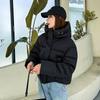 Down cotton clothes women's winter new hooded thickened warm fluffy short bread clothes jacket