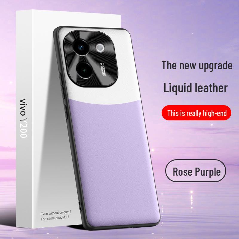 Vivo Y200 Liquid Leather Case: Anti-Fall and Anti-Fouling Protective Cover