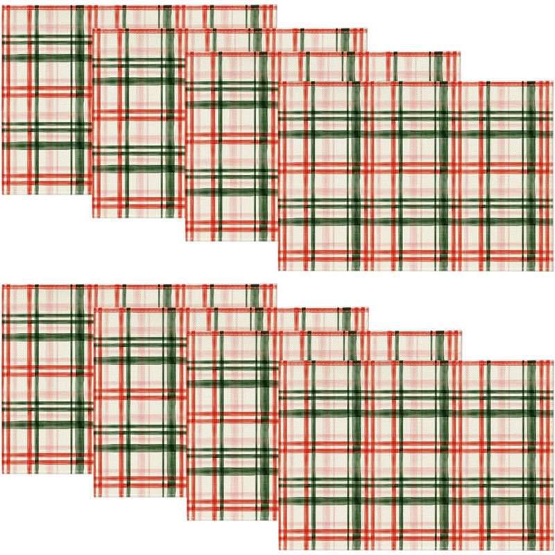 New Christmas Linen Square Placemat - Festive Party Tablecloth Decor, Beautify Coffee Table Mat.